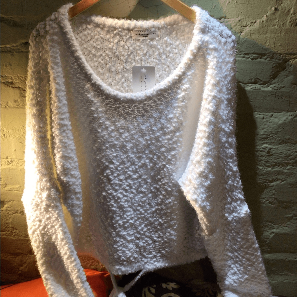 American Threads Soft White Knit Sweater